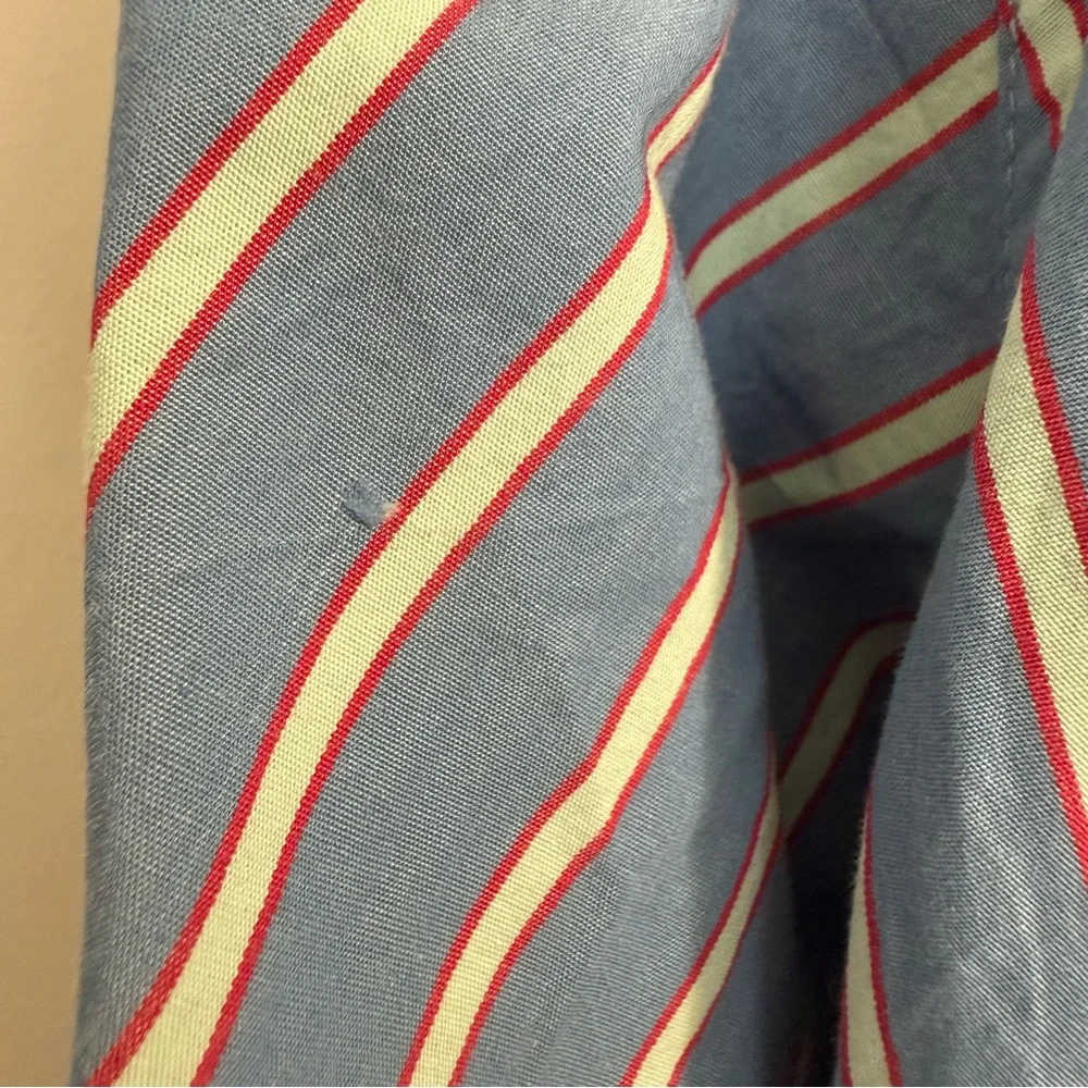 FREE PEOPLE We The Free Striped Varsity Vibes Shirt / Blue Combo - Picture 15 of 15